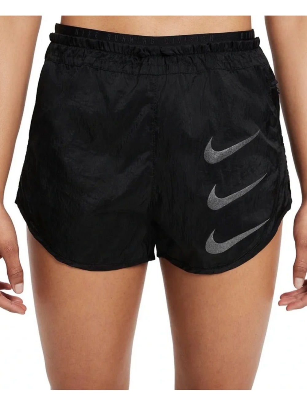 Nike Black Running Shorts NK RUN DIVISION Tempo Luxe Reflective Swoosh